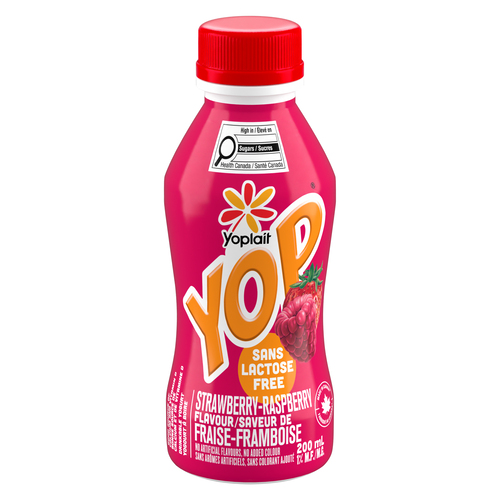 Yoplait Yop Yogourt à boire 1 % fraise-framboise sans lactose 200 ml